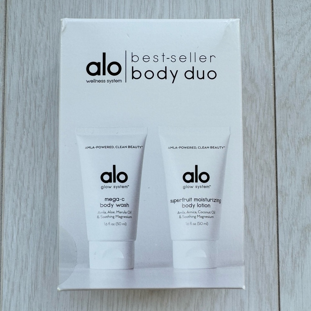 Alo Mega-c Body Wash & Superfruit Moisturizing Body Lotion Duo Travel Size NWT